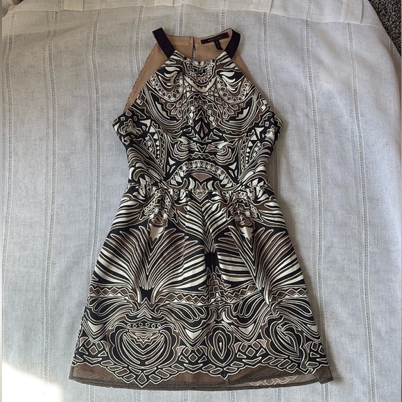 BCBG Maxazria Halter Mosaic Mesh Mini Dress - Picture 16 of 16